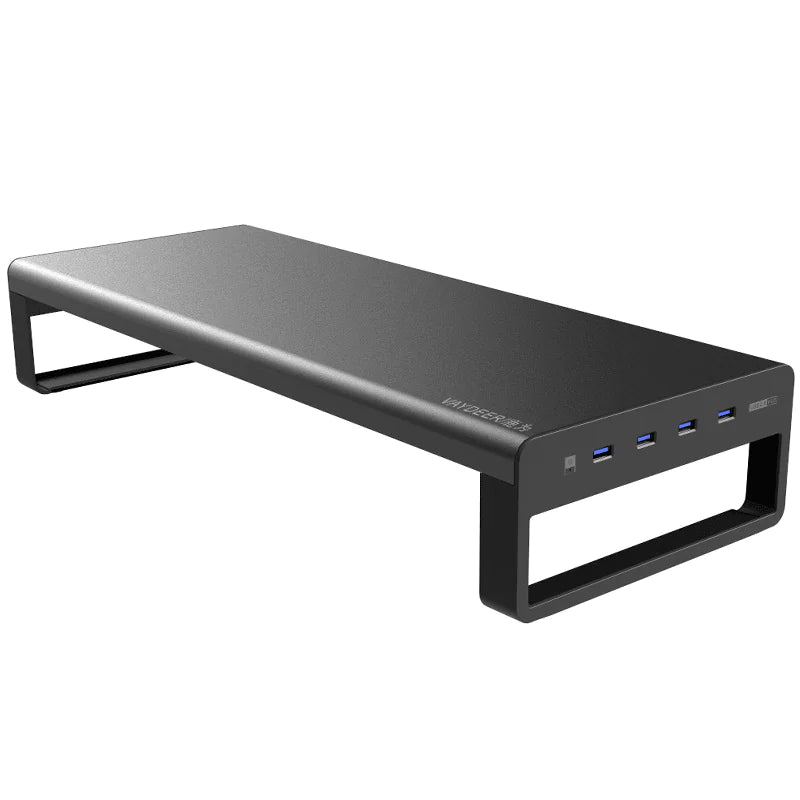 Monitor Stand Desk with 4 USB Ports