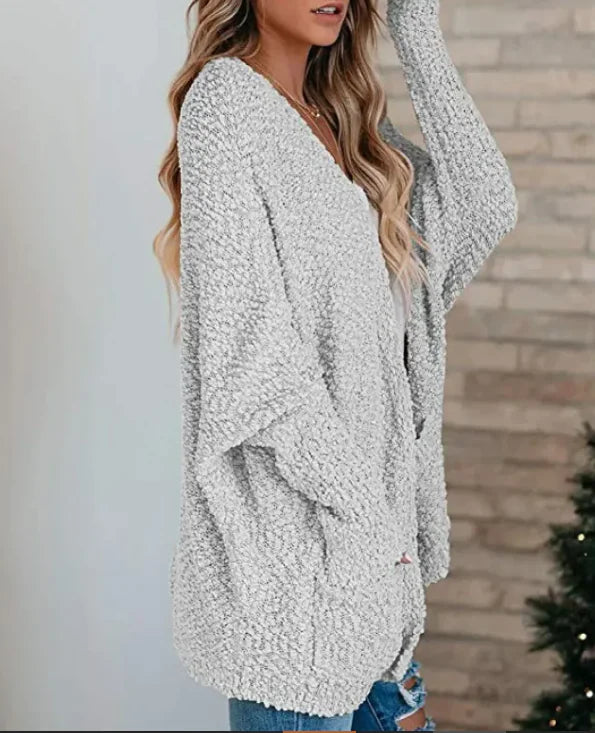 Knitted Double Pocket Cardigan