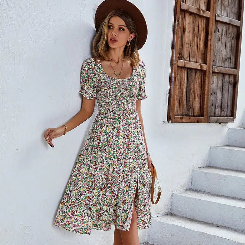 Beach Floral Patchwork Dress