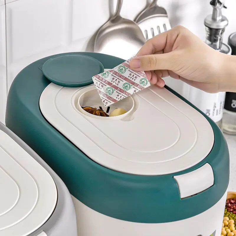 Automatic Food Storage Bin Kitchen Rice Bucket