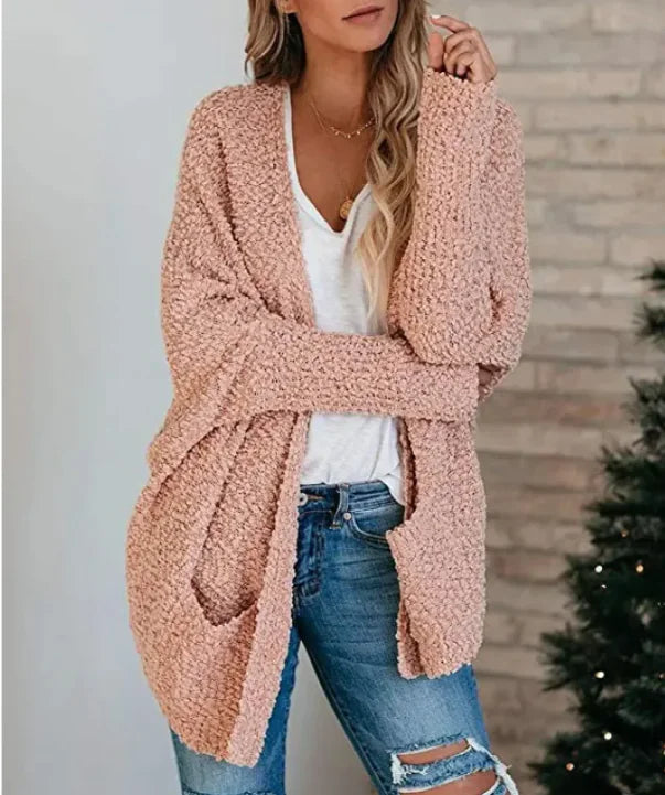 Knitted Double Pocket Cardigan