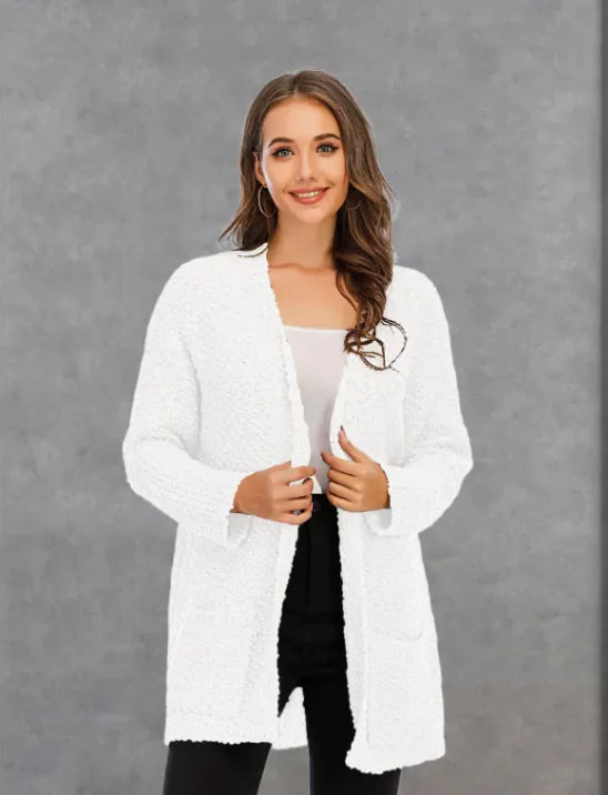 Knitted Double Pocket Cardigan